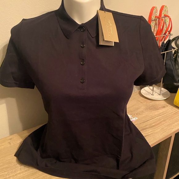 Burberry Women’s all black polo! BRAND NEW WITH TAGS IN PACKAGE! - Picture 1 of 8
